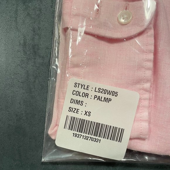 Peter Millar New Women's Light Pink Linen Shirt XS - Picture 3 of 5